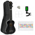 Soprano Ukulele for Beginners in Black with Uke Bag & Tuner