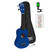 Mad About Blue Soprano Ukulele Starter Pack including a protective gig bag, clip-on digital tuner, spare strings, plectrum and colourful fretboard note stickers. Complete beginner ukulele set for children, students and first-time players.