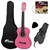 Tiger Left Handed 3/4 Pink Classical Guitar Package