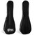 Mad About soprano ukulele gig bag with adjustable shoulder strap and carry handle. Lightweight black protective ukulele case designed for safe storage, transport and protection of 21-inch soprano ukuleles.