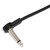 Close-Up of Right Angle 6.35mm Guitar Patch Cable Connector with Durable Black Moulded Housing and Metal Jack Plug