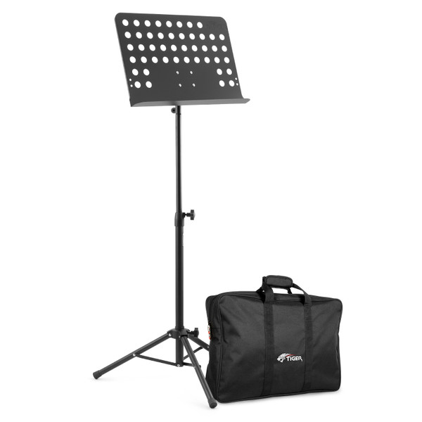 Tiger Orchestral Music Stand & Bag Pack, Heavy Duty All Metal Construction
