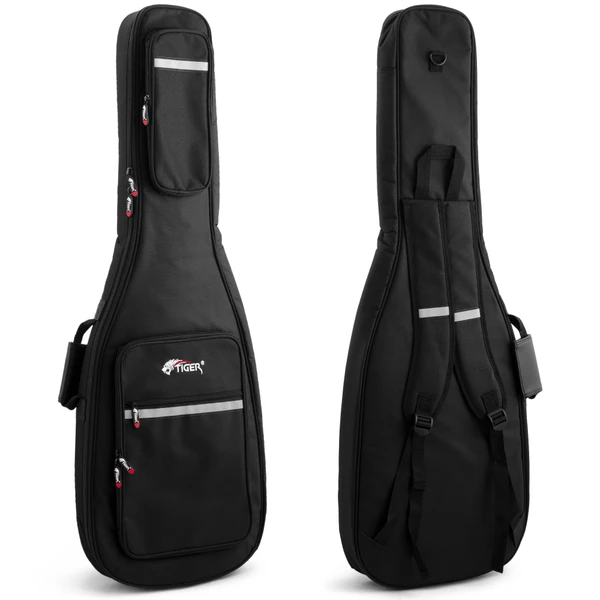 Tiger Electric Guitar Padded Gig Bag - Twin Straps - Black