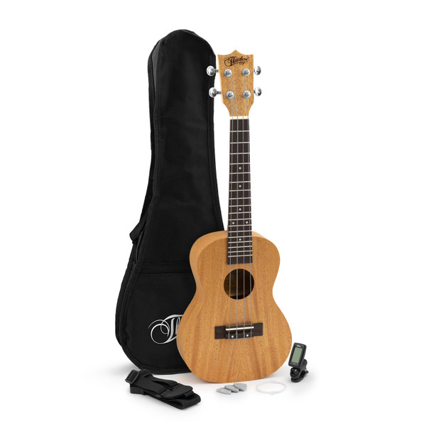 Theodore Concert Ukulele - 23 inch Uke with Tuner, Strap, Picks & Bag