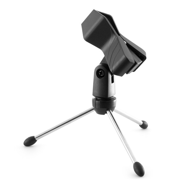 Tiger Desktop Foldable Tripod Mic Stand & Mic Clip, Table Top, Microphone Stand 