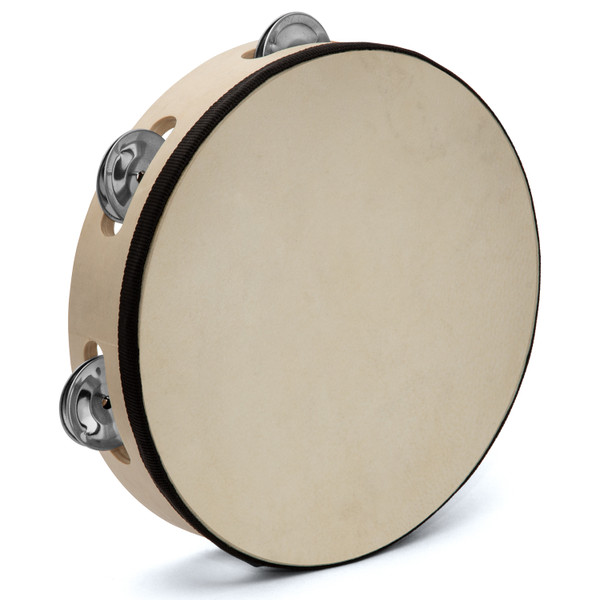 Tiger 10" Tambourine Single Row - Black Band