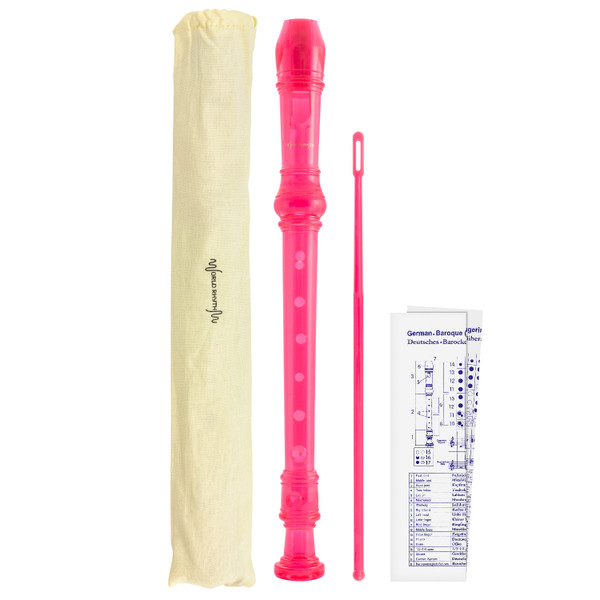 Descant Recorder - Pink School Recorder by World Rhythm
