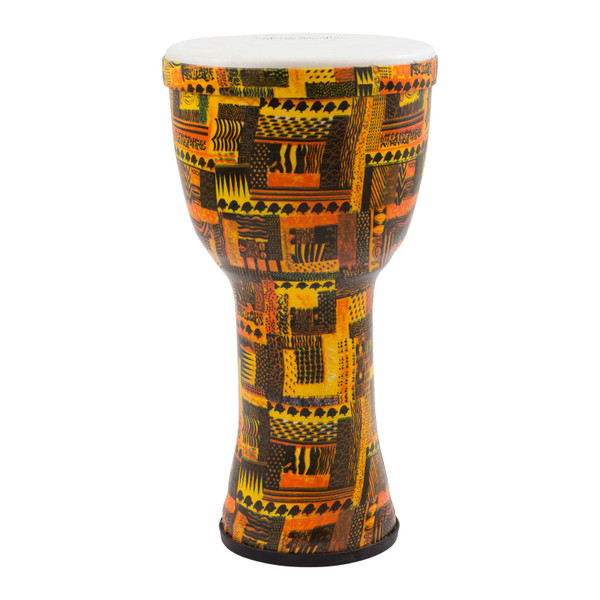 World Rhythm 8" Pretuned Synthetic Djembe Hand Drum - Orange Festival Drum