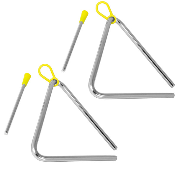 TIGER TRI7-2-MT 15CM Steel Triangle Instrument, Complete with Beater, Pack of 2