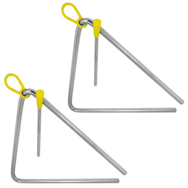 TIGER TRI14-2-MT 20CM Steel Triangle Instrument, Complete with Beater, Pack of 2