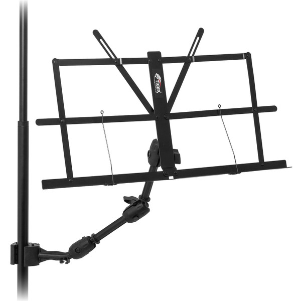 Tiger Clamp-On Foldable Music Stand – Dual Ball-Joint, Detachable