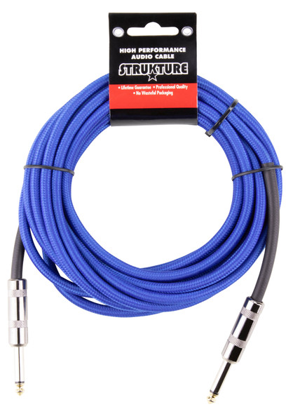 Strukture 18.6ft Instrument Cable, Woven - Blue