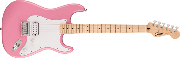 Squier Sonic Stratocaster HT H, Maple Fingerboard, White Pickguard, Flash Pink