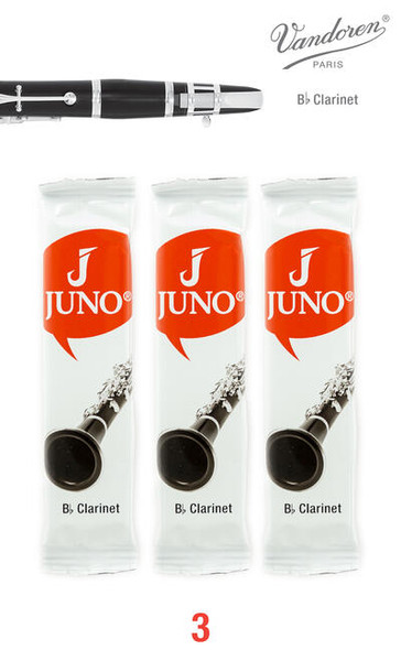 Juno Bb Clarinet Reeds - 3 Pack