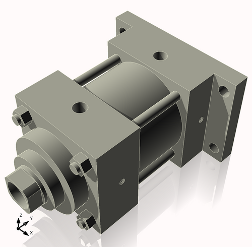 Isometric View of 3.25MHRF1CCK1.375S4