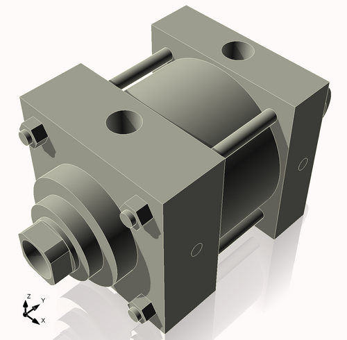Isometric View of 4MHC1NCK1.375S4