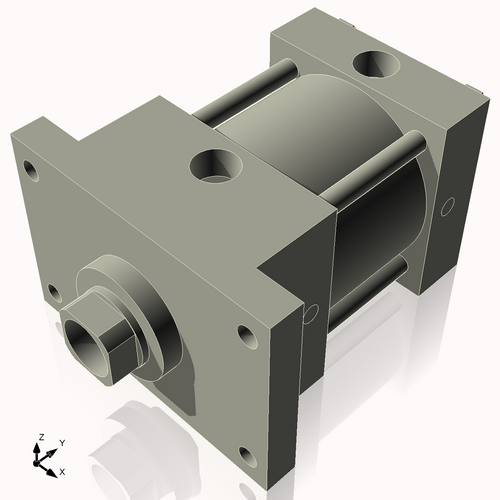 Isometric View of 3.25AFF1NCK1.375S4