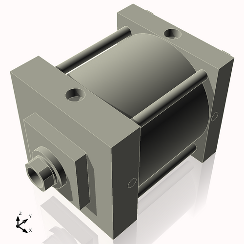 Isometric View of 7AC4NCK1.75S4