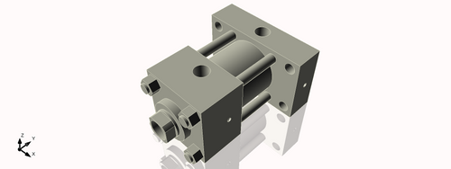 Isometric View of 2.5HHRHF1CCK1.375S4