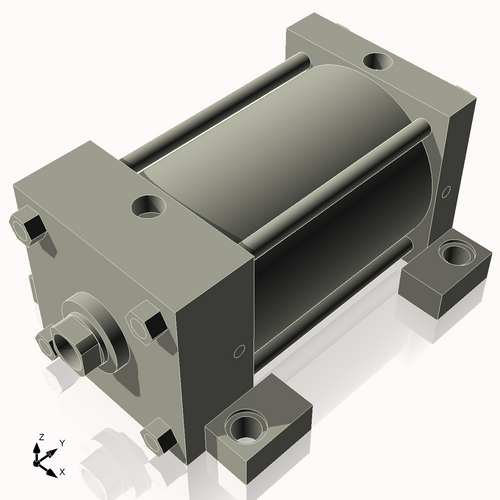 Isometric View of 5ASL5NCK1.375S4