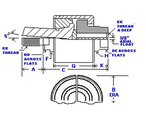 Rod Alignment Coupler Dimensional Print