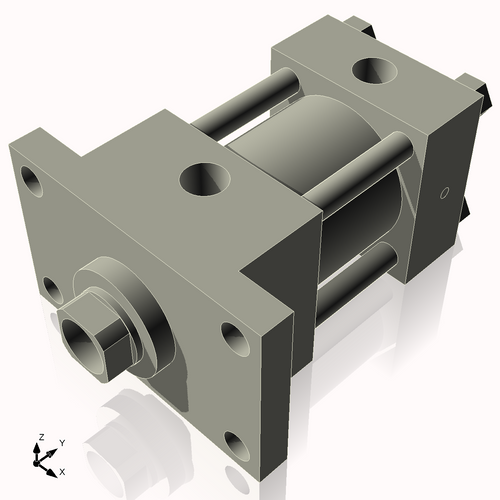 Isometric View of 2.5HHFF1NCK1.375S4