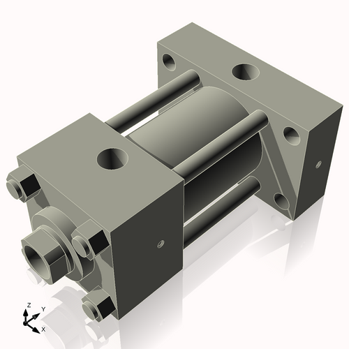 Isometric View of 2.5HHRHF2CCK1.375S4