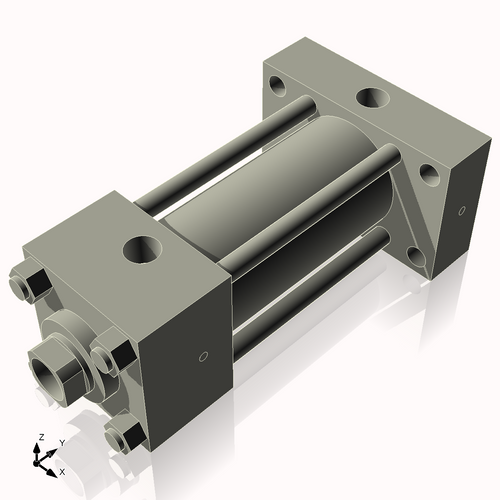 Isometric View of 2.5HHRHF4NCK1.375S4