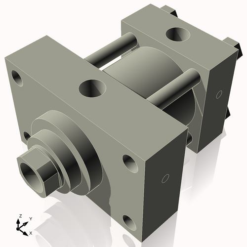 Isometric View of 3.25HHFHF1NCK1.75S4