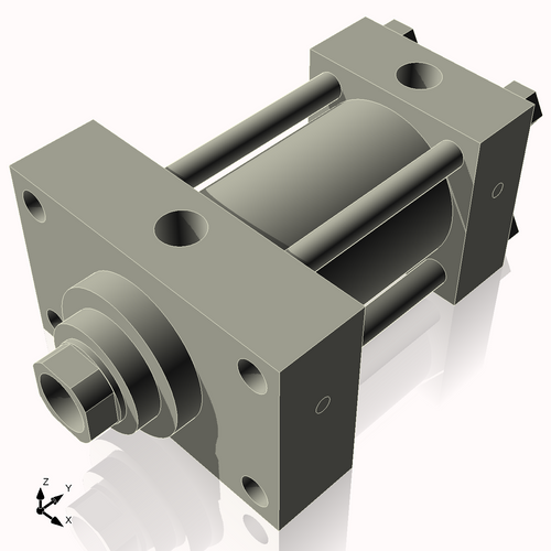 Isometric View of 3.25HHFHF3NCK1.75S4