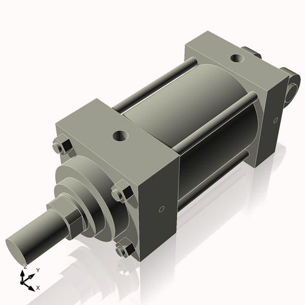 Isometric View of 3.25MHC3NCK1.375