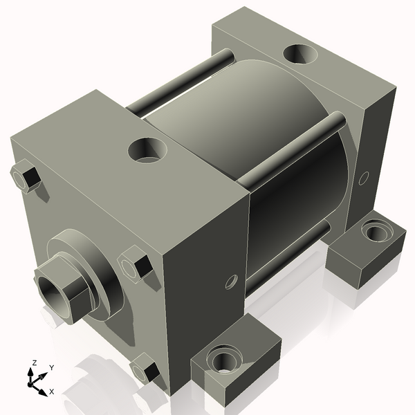 Isometric View of 4ASL2CCK1.375S4