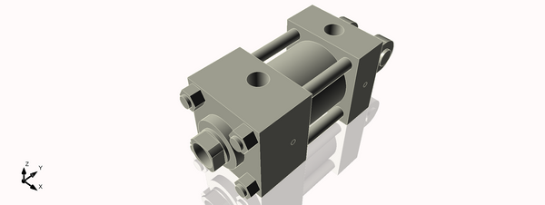 Isometric View of 2.5HHC1NCK1.375S4