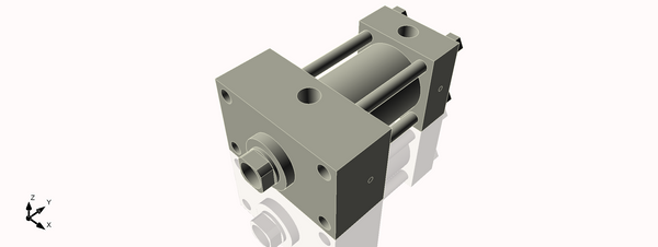 Isometric View of 2.5HHFHF2NCK1.375S4