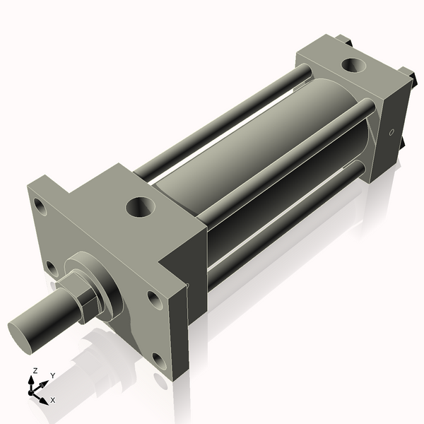 Isometric View of 2.5HHFF6NCK1.375