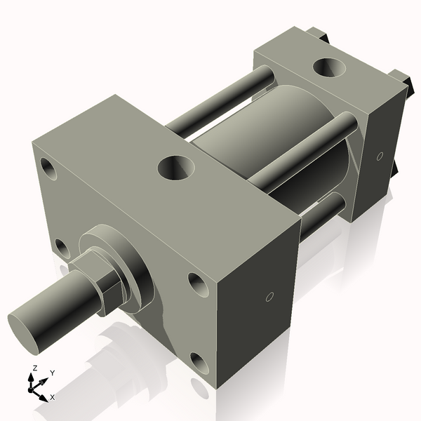 Isometric View of 2.5HHFHF2CCK1.375