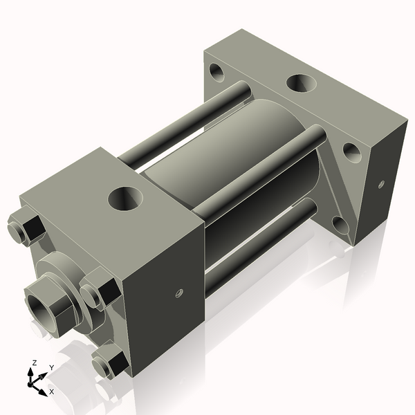Isometric View of 2.5HHRHF3CCK1.375S4