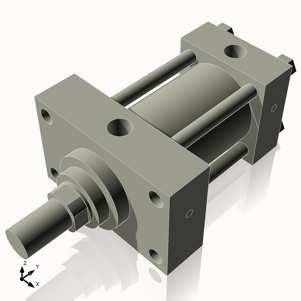Isometric View of 3.25HHFHF3NCK1.75