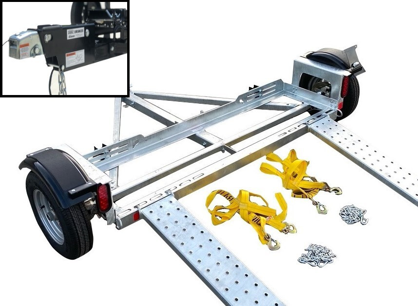 Galvanized EZ Haul Car Tow Dolly with Hydraulic Brakes Tow Better Dolly