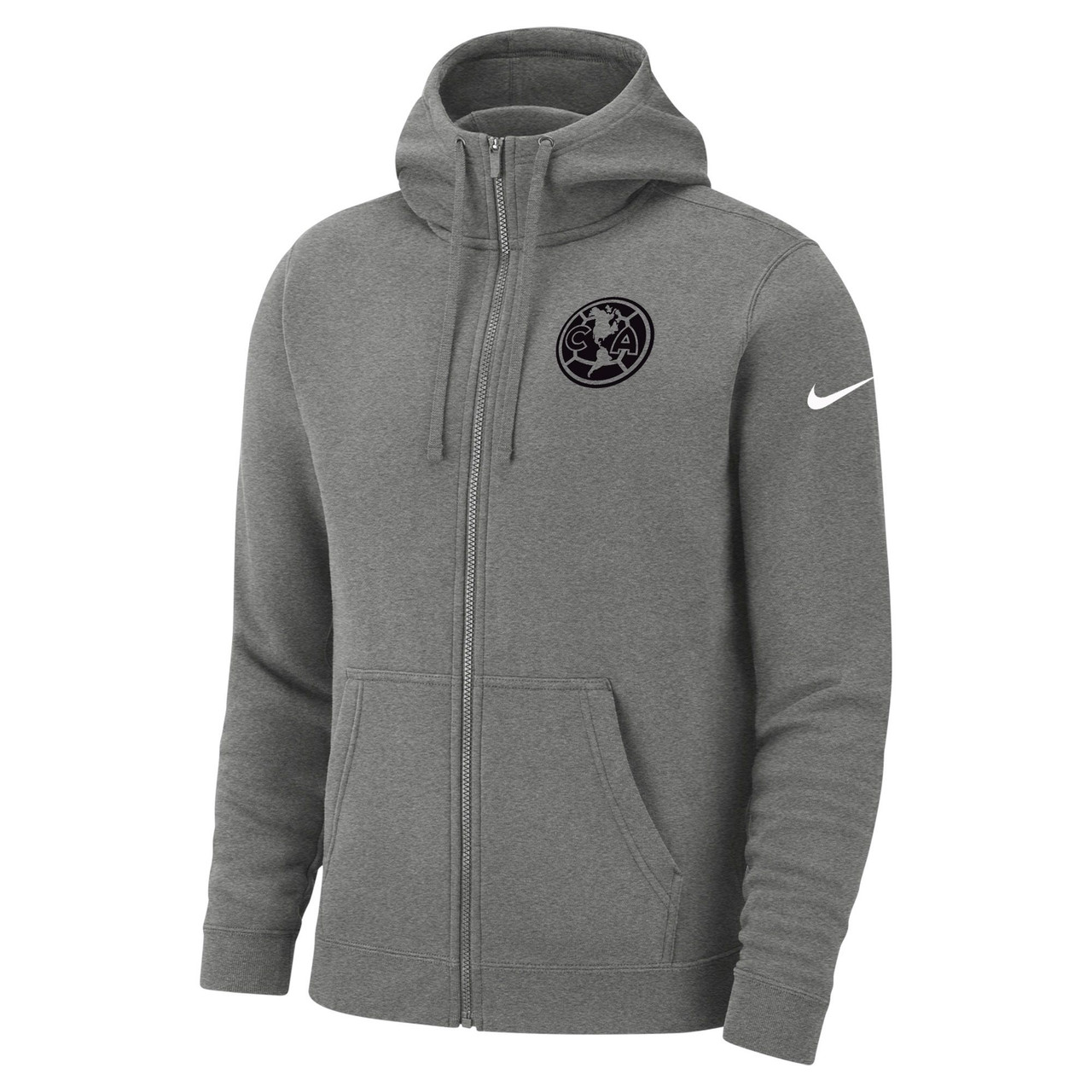 Nike Club Zip Up Hoodie Grey Top Sellers | fabricadascasas.com