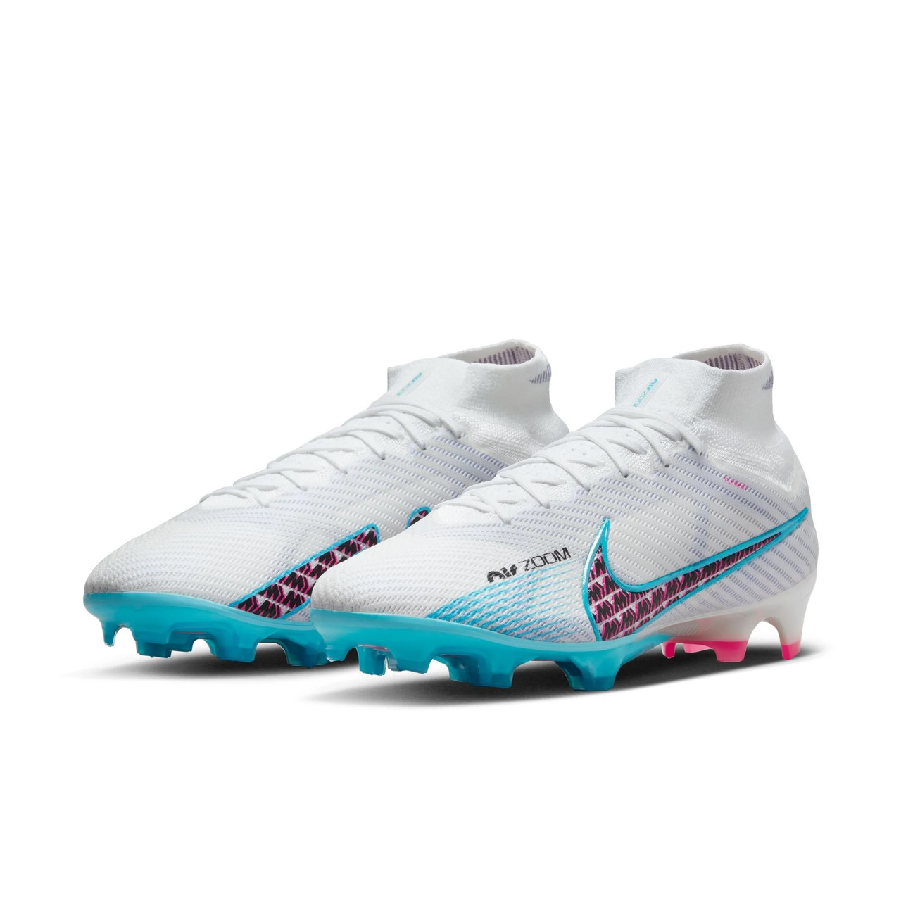 Leven van Betrokken Occlusie Nike Zoom Superfly 9 Elite FG - White/Blue