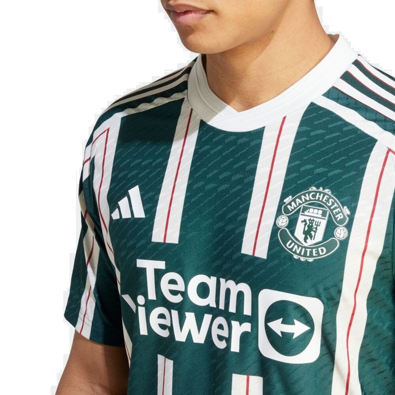 adidas Manchester United 23/24 Away Authentic Jersey - Green, Men's Soccer