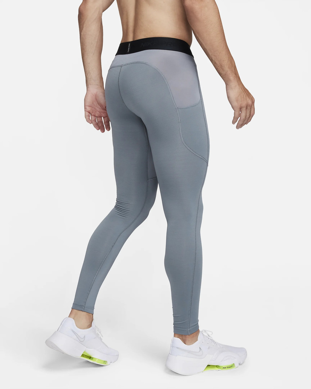 Nike Performance CROP - Leggings - smoke grey heather/black/dark grey -  Zalando.co.uk