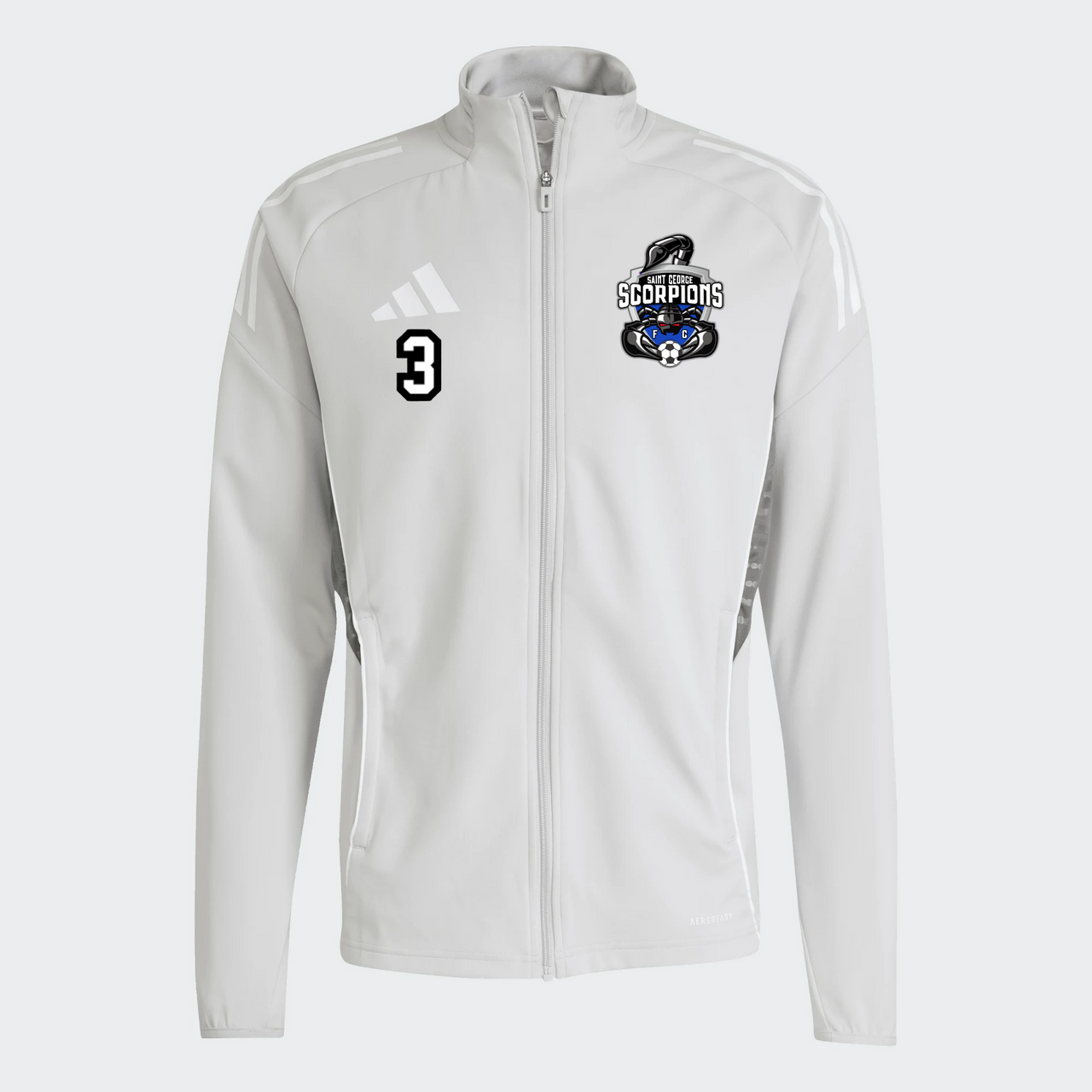 adidas SCORPIONS TIRO25 COMPETITION FZ Jacket - LT.GREY