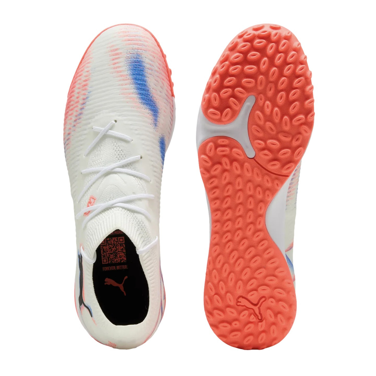Puma サッカーシューズ ホワイト/ブルー/レッド Puma Future 8 Match TT - White/Red/Blue