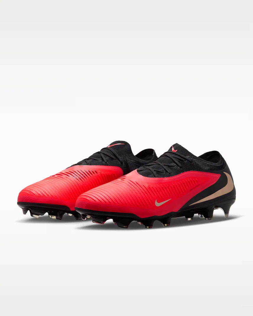 Nike Phantom 6 Low Pro FG - Black/Crimson