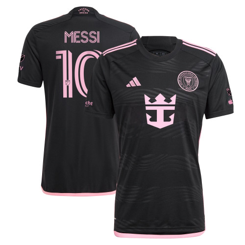 adidas 2024 Mens Inter Miami  Away Jsy Messi w/patches - Black/Pink