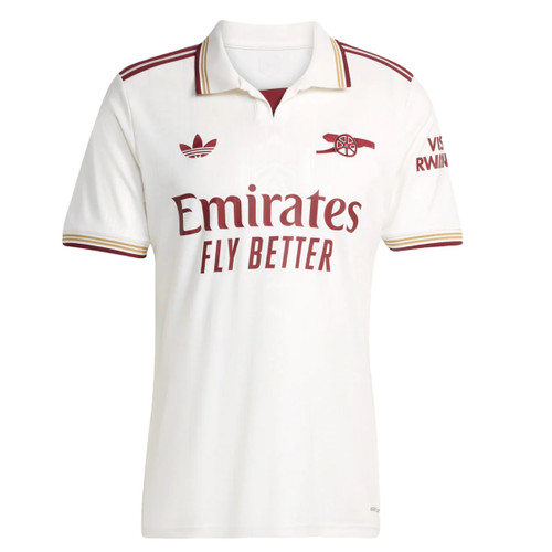 adidas Mens Arsenal FC 25/26 3rd Jersey - Cloud White