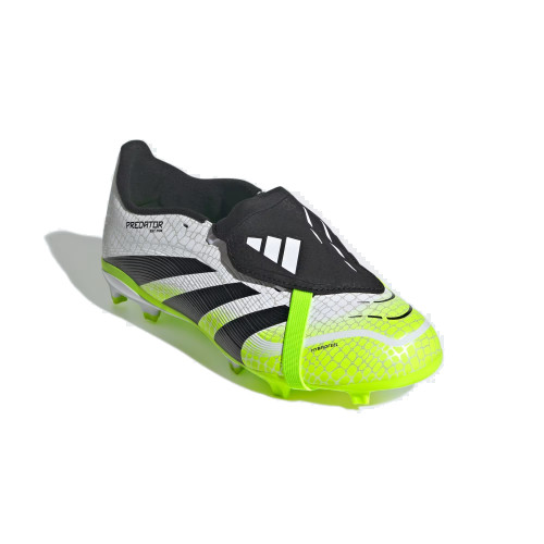 adidas Youth Predator League Fold Over Tongue FG/MG - Wht/Volt