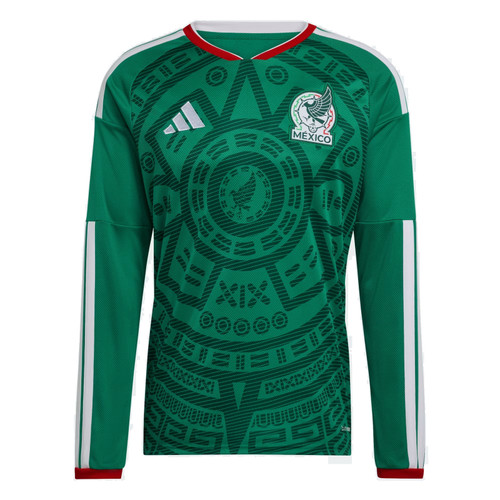 adidas Mens Mexico Home 25/26 WC Jersey LS - Green